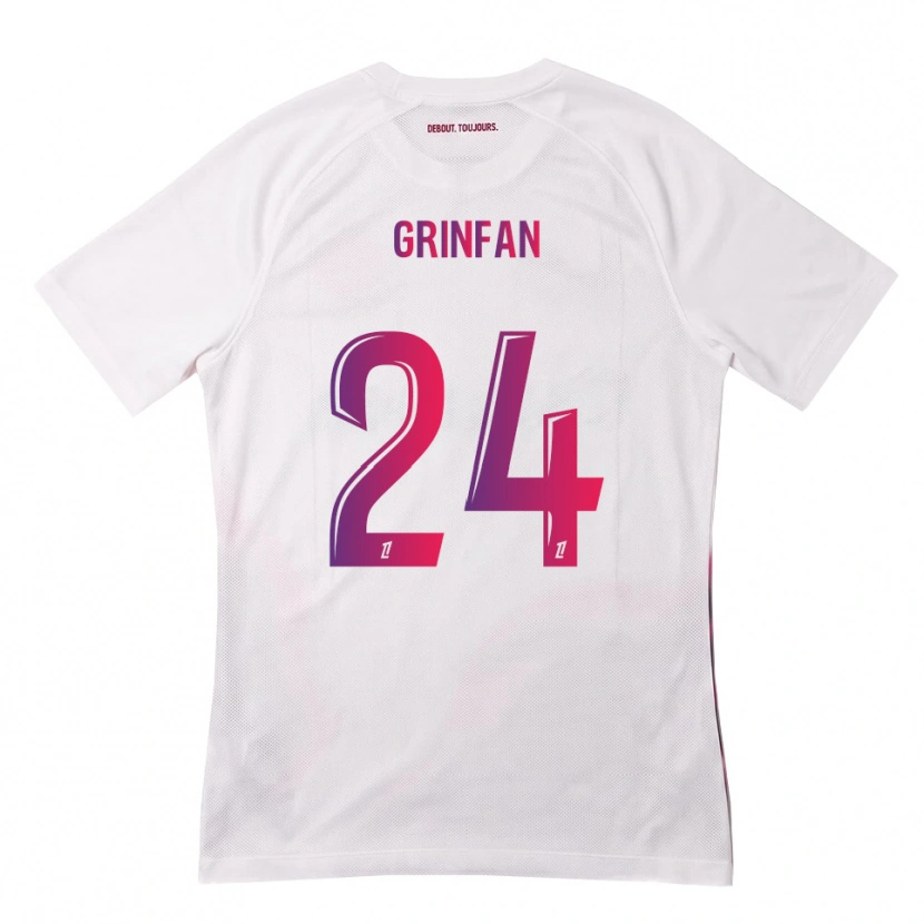 Danxen Kinder Roma Grinfan #24 Weiß Pink Lila Auswärtstrikot Trikot 2026/27 T-Shirt Österreich