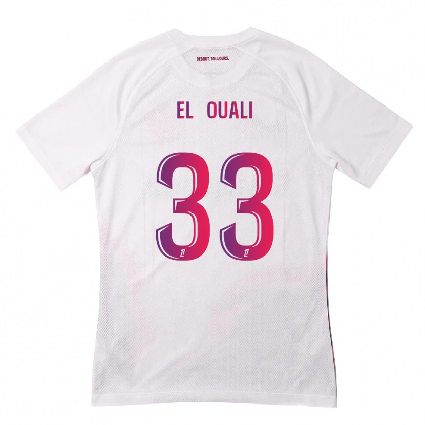 Danxen Kinder Adam El Ouali #33 Weiß Pink Lila Auswärtstrikot Trikot 2026/27 T-Shirt Österreich