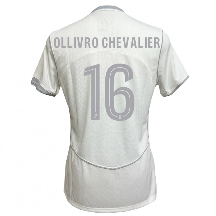 Danxen Kinder Sacha Ollivro Chevalier #16 Weiß Grau Auswärtstrikot Trikot 2026/27 T-Shirt Österreich