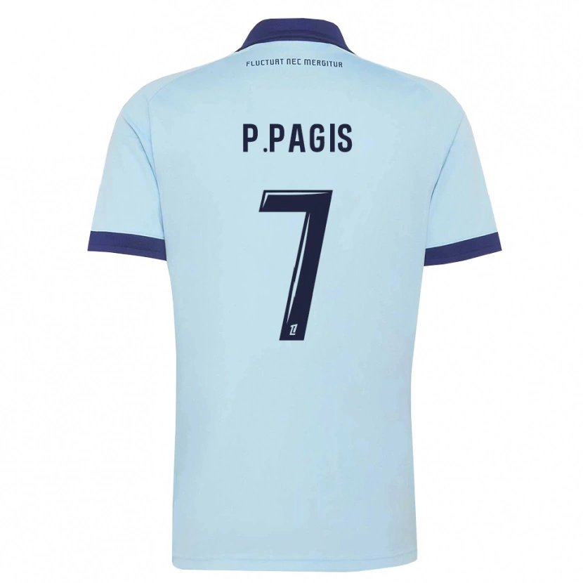 Danxen Kinder Pablo Pagis #7 Kornblumenblau Schwarz Auswärtstrikot Trikot 2026/27 T-Shirt Österreich