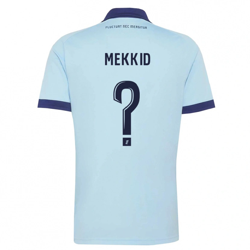 Danxen Kinder Ayoub Mekkid #0 Kornblumenblau Schwarz Auswärtstrikot Trikot 2026/27 T-Shirt Österreich