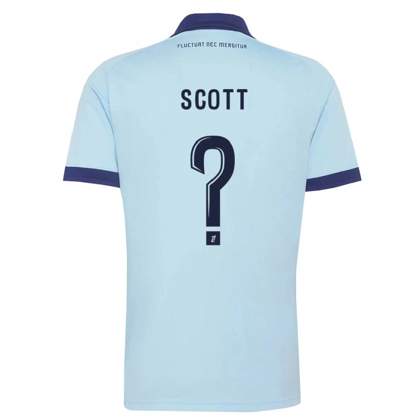 Danxen Kinder Sheika Scott #0 Kornblumenblau Schwarz Auswärtstrikot Trikot 2026/27 T-Shirt Österreich