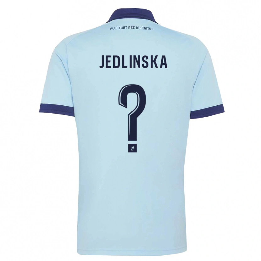 Danxen Kinder Klaudia Jedlinska #0 Kornblumenblau Schwarz Auswärtstrikot Trikot 2026/27 T-Shirt Österreich