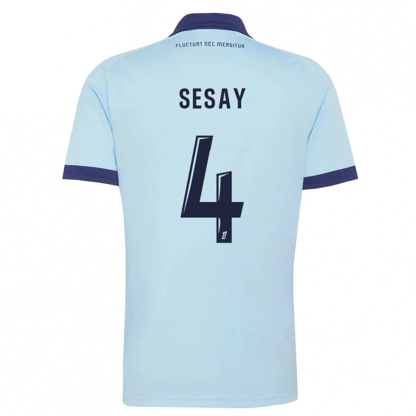 Danxen Kinder Mohamed Sesay #4 Kornblumenblau Schwarz Auswärtstrikot Trikot 2026/27 T-Shirt Österreich