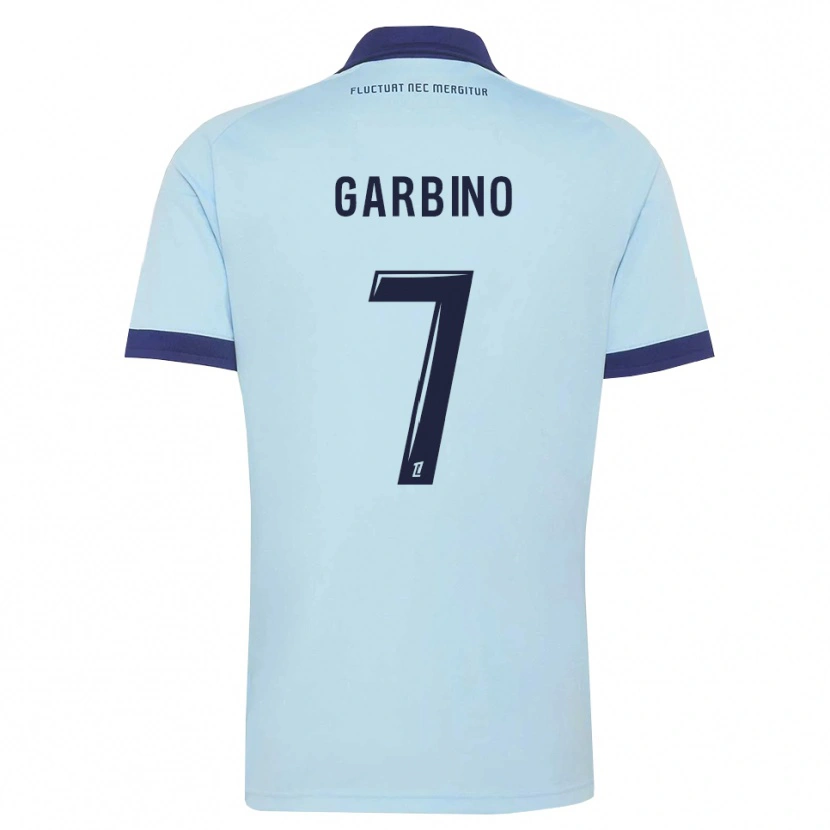 Danxen Kinder Maëlle Garbino #7 Kornblumenblau Schwarz Auswärtstrikot Trikot 2026/27 T-Shirt Österreich