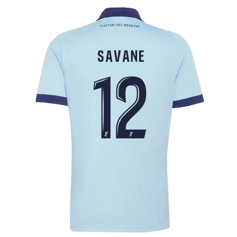 Danxen Kinder Mohamed Savane #12 Kornblumenblau Schwarz Auswärtstrikot Trikot 2026/27 T-Shirt Österreich