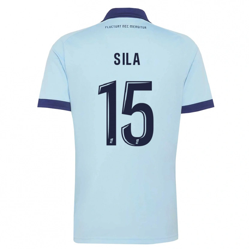 Danxen Kinder Oumar Sila #15 Kornblumenblau Schwarz Auswärtstrikot Trikot 2026/27 T-Shirt Österreich
