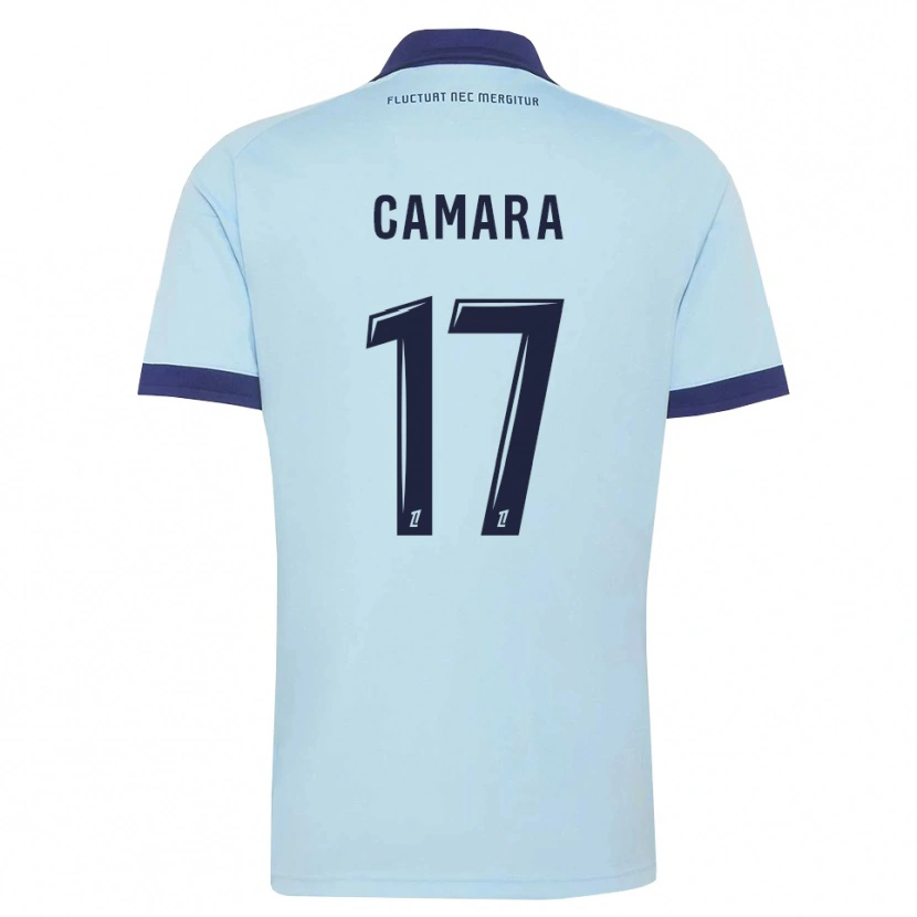 Danxen Kinder Adama Camara #17 Kornblumenblau Schwarz Auswärtstrikot Trikot 2026/27 T-Shirt Österreich