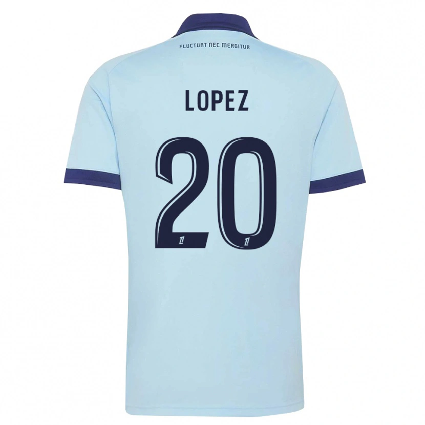 Danxen Kinder Julien Lopez #20 Kornblumenblau Schwarz Auswärtstrikot Trikot 2026/27 T-Shirt Österreich