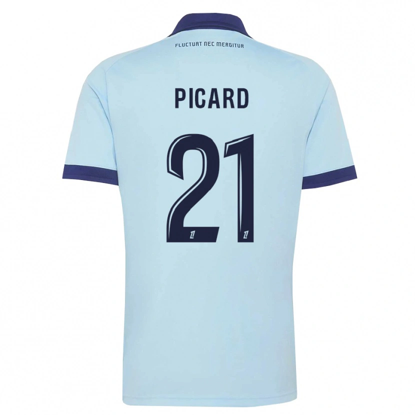 Danxen Kinder Océane Picard #21 Kornblumenblau Schwarz Auswärtstrikot Trikot 2026/27 T-Shirt Österreich