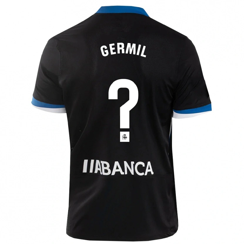Danxen Kinder Darío Germil #0 Schwarz Blau Weiß Auswärtstrikot Trikot 2026/27 T-Shirt Österreich
