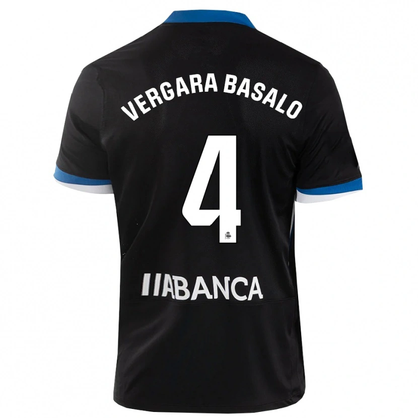 Danxen Kinder David Vergara #4 Schwarz Blau Weiß Auswärtstrikot Trikot 2026/27 T-Shirt Österreich