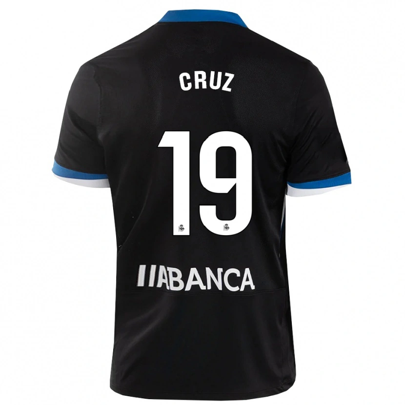 Danxen Kinder Luismi Cruz #19 Schwarz Blau Weiß Auswärtstrikot Trikot 2026/27 T-Shirt Österreich