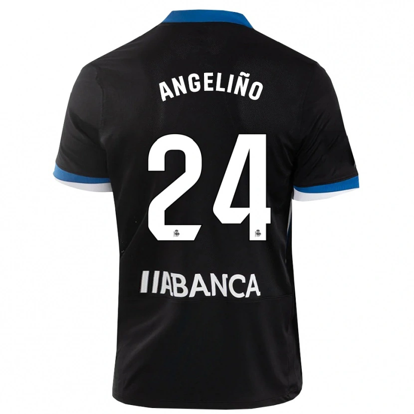 Danxen Kinder Angeliño #24 Schwarz Blau Weiß Auswärtstrikot Trikot 2026/27 T-Shirt Österreich
