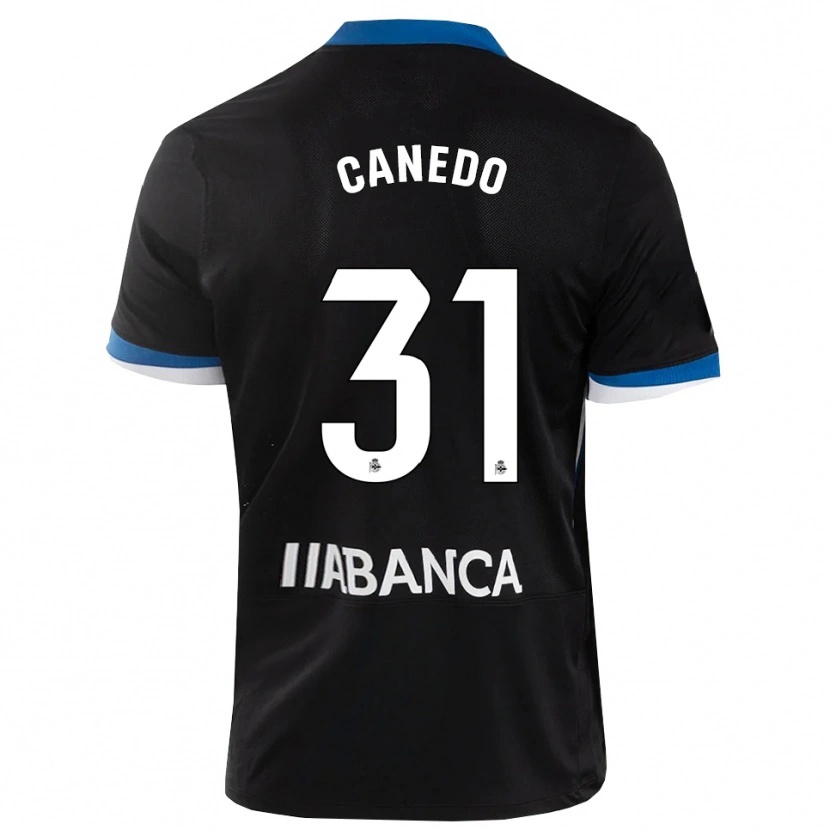 Danxen Kinder Damián Canedo #31 Schwarz Blau Weiß Auswärtstrikot Trikot 2026/27 T-Shirt Österreich