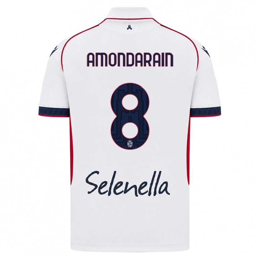 Danxen Kinder Mikel Amondarain #8 Weiß Rot Königsblau Auswärtstrikot Trikot 2026/27 T-Shirt Österreich