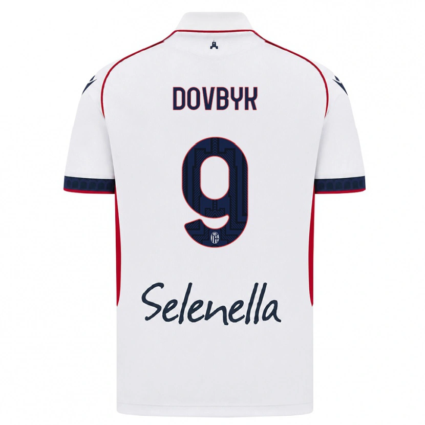 Danxen Kinder Artem Dovbyk #9 Weiß Rot Königsblau Auswärtstrikot Trikot 2026/27 T-Shirt Österreich