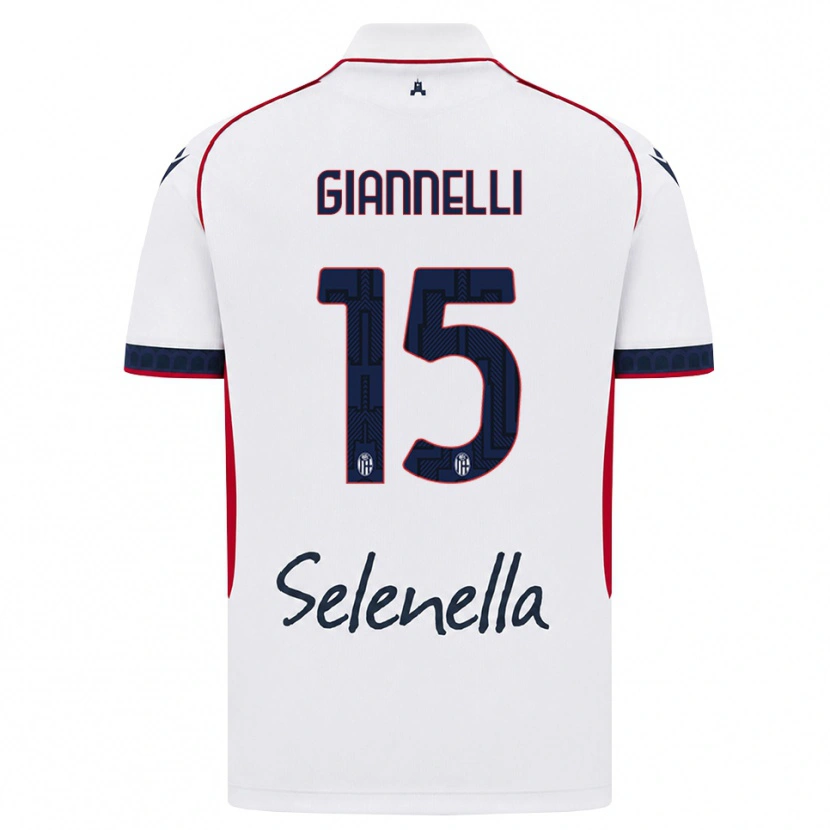 Danxen Kinder Davide Giannelli #15 Weiß Rot Königsblau Auswärtstrikot Trikot 2026/27 T-Shirt Österreich
