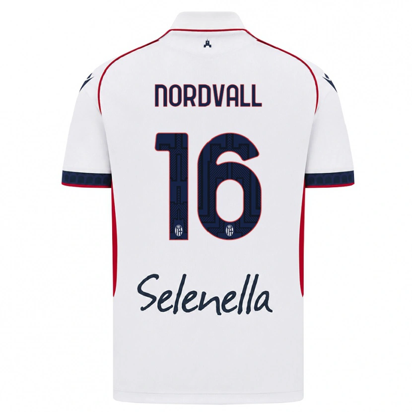 Danxen Kinder Ossian Nordvall #16 Weiß Rot Königsblau Auswärtstrikot Trikot 2026/27 T-Shirt Österreich