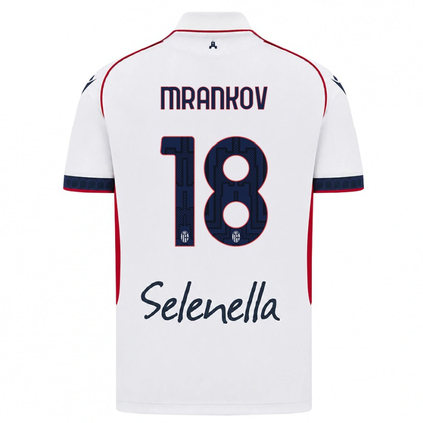 Danxen Kinder Dimitar Mrankov #18 Weiß Rot Königsblau Auswärtstrikot Trikot 2026/27 T-Shirt Österreich