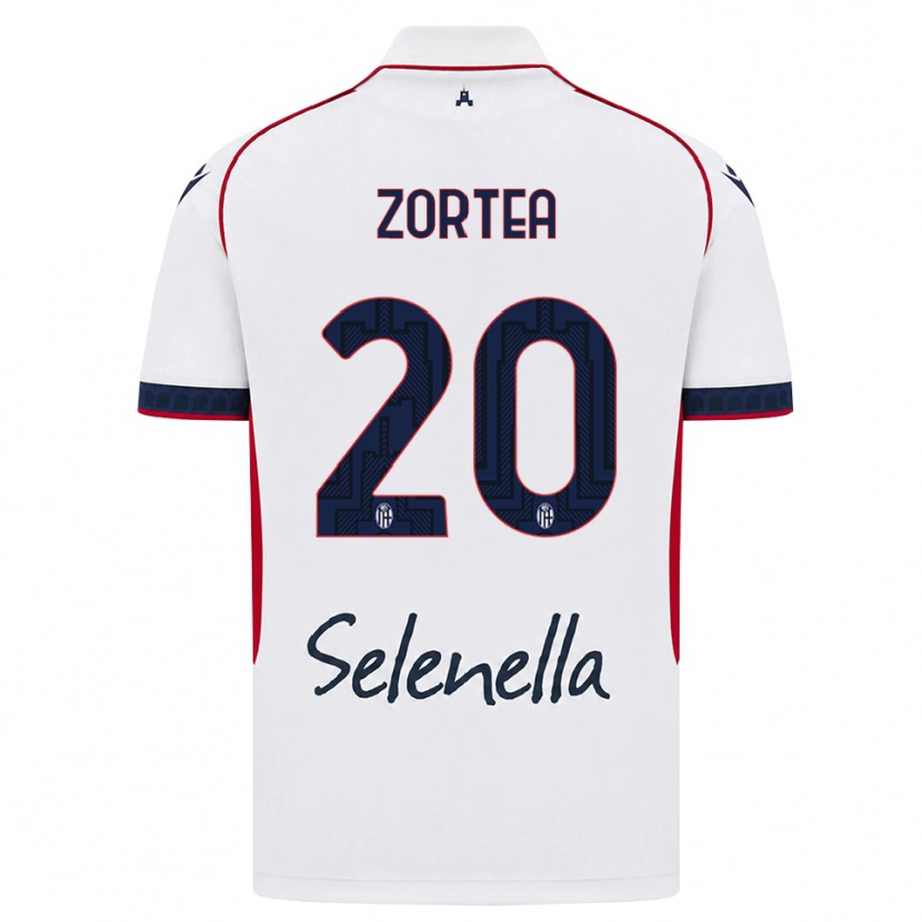 Danxen Kinder Nadir Zortea #20 Weiß Rot Königsblau Auswärtstrikot Trikot 2026/27 T-Shirt Österreich