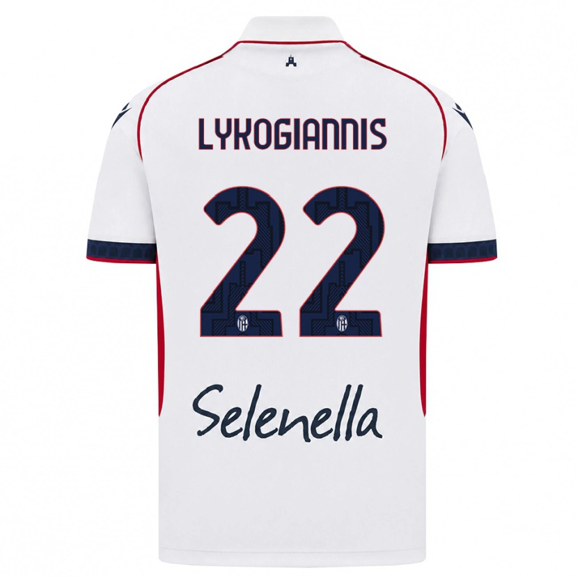 Danxen Kinder Charalampos Lykogiannis #22 Weiß Rot Königsblau Auswärtstrikot Trikot 2026/27 T-Shirt Österreich