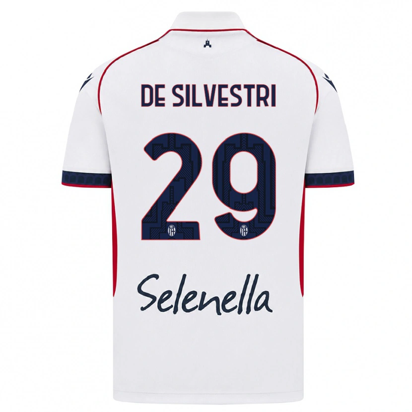 Danxen Kinder Lorenzo De Silvestri #29 Weiß Rot Königsblau Auswärtstrikot Trikot 2026/27 T-Shirt Österreich