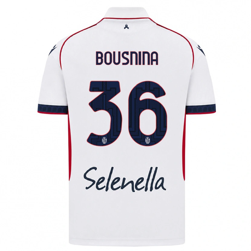 Danxen Kinder Farès Bousnina #36 Weiß Rot Königsblau Auswärtstrikot Trikot 2026/27 T-Shirt Österreich