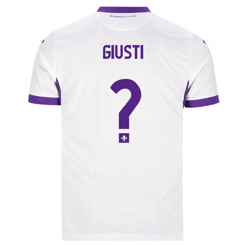 Danxen Kinder Edoardo Giusti #0 Weiß Lila Auswärtstrikot Trikot 2026/27 T-Shirt Österreich