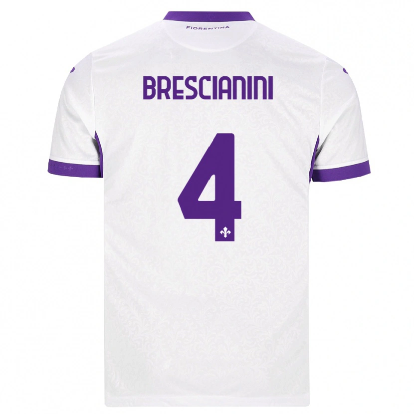 Danxen Kinder Marco Brescianini #4 Weiß Lila Auswärtstrikot Trikot 2026/27 T-Shirt Österreich