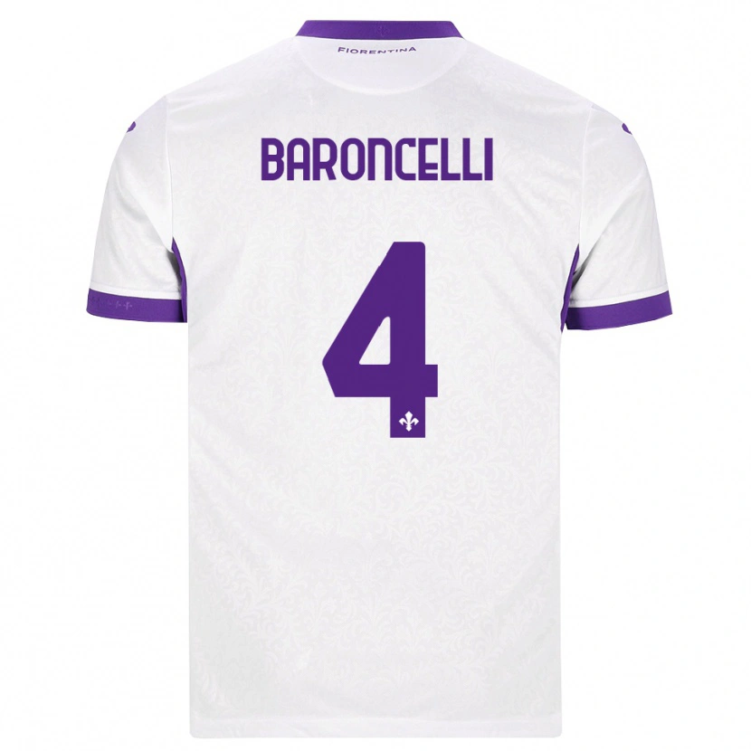 Danxen Kinder Leonardo Baroncelli #4 Weiß Lila Auswärtstrikot Trikot 2026/27 T-Shirt Österreich