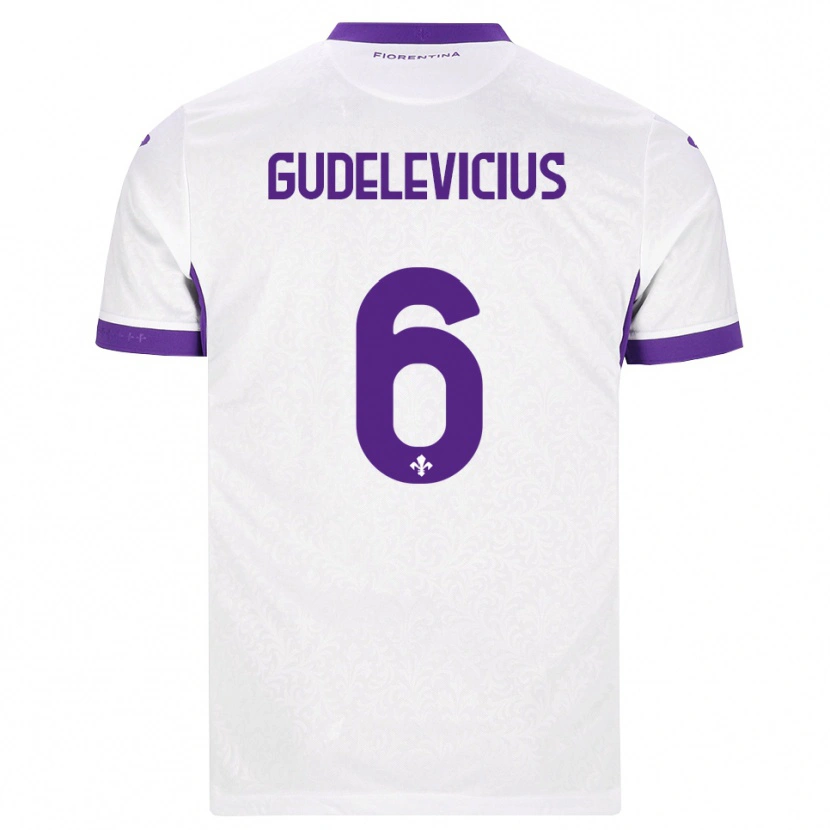 Danxen Kinder Ernestas Gudelevicius #6 Weiß Lila Auswärtstrikot Trikot 2026/27 T-Shirt Österreich