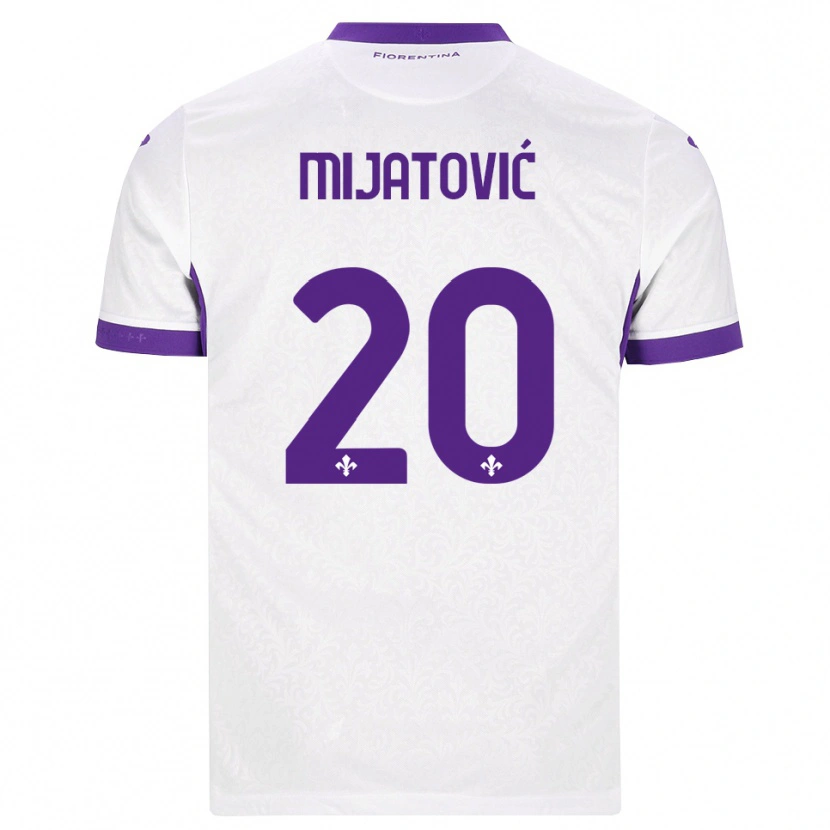 Danxen Kinder Milica Mijatović #20 Weiß Lila Auswärtstrikot Trikot 2026/27 T-Shirt Österreich