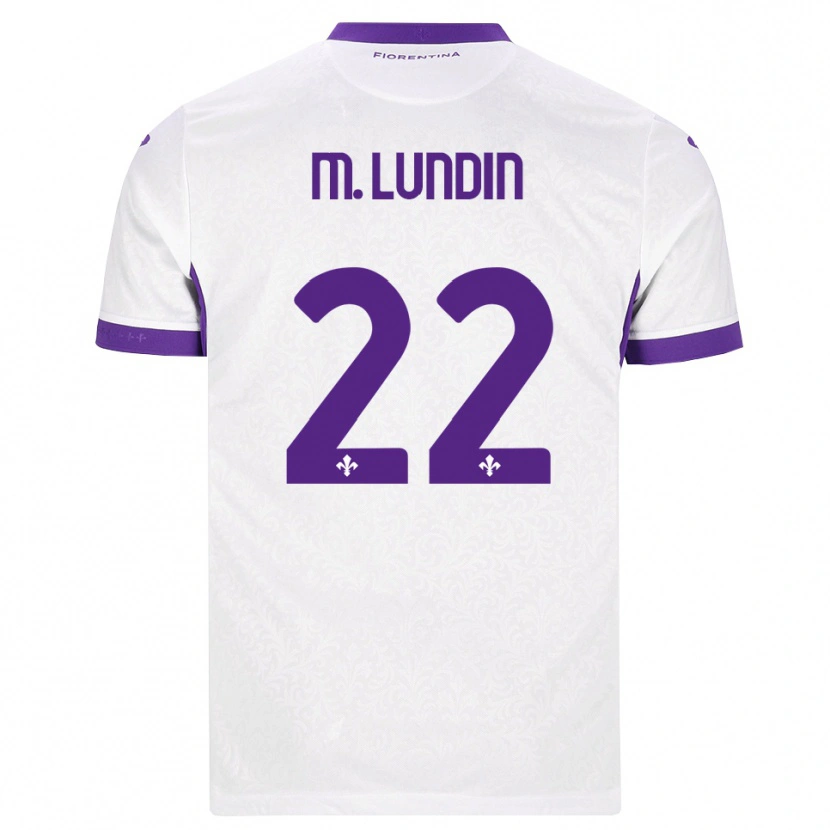 Danxen Kinder Karin Maria Lundin #22 Weiß Lila Auswärtstrikot Trikot 2026/27 T-Shirt Österreich
