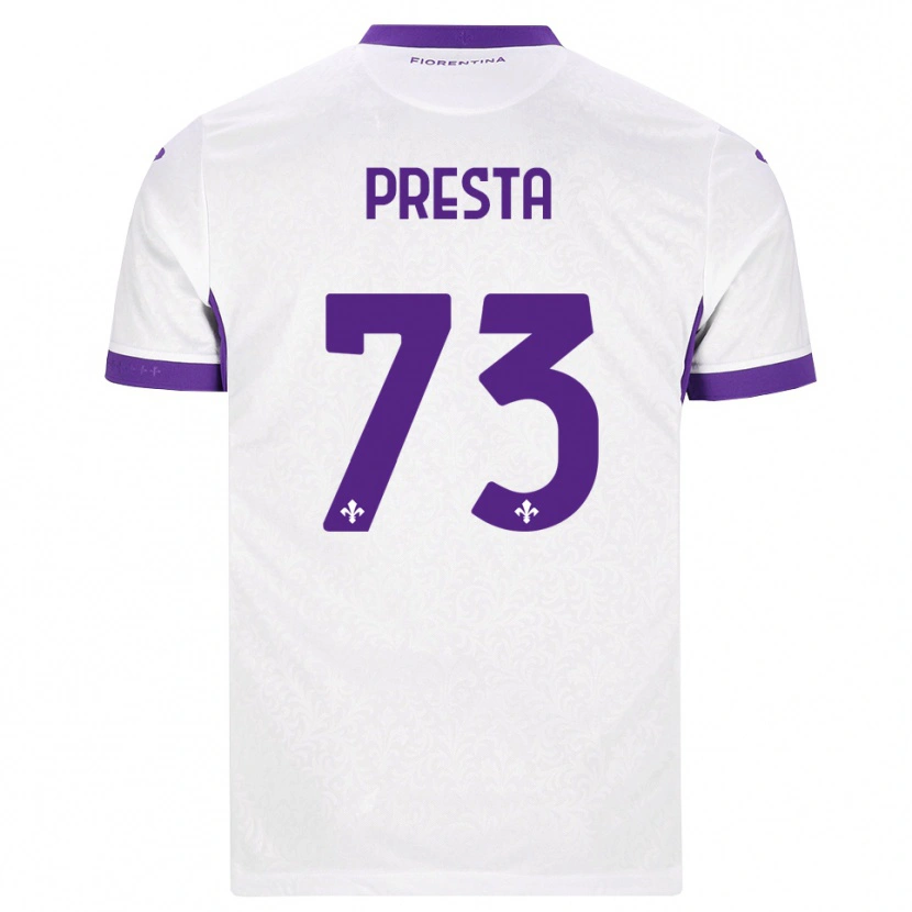 Danxen Kinder Francesco Presta #73 Weiß Lila Auswärtstrikot Trikot 2026/27 T-Shirt Österreich