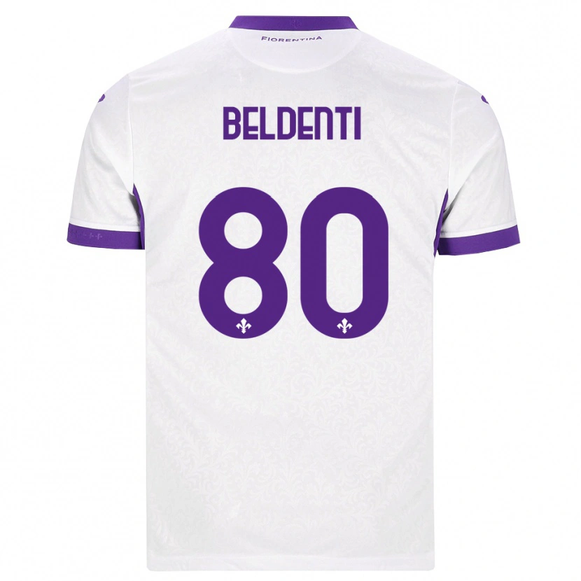 Danxen Kinder Dennis Beldenti #80 Weiß Lila Auswärtstrikot Trikot 2026/27 T-Shirt Österreich