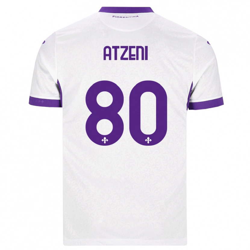 Danxen Kinder Davide Atzeni #80 Weiß Lila Auswärtstrikot Trikot 2026/27 T-Shirt Österreich