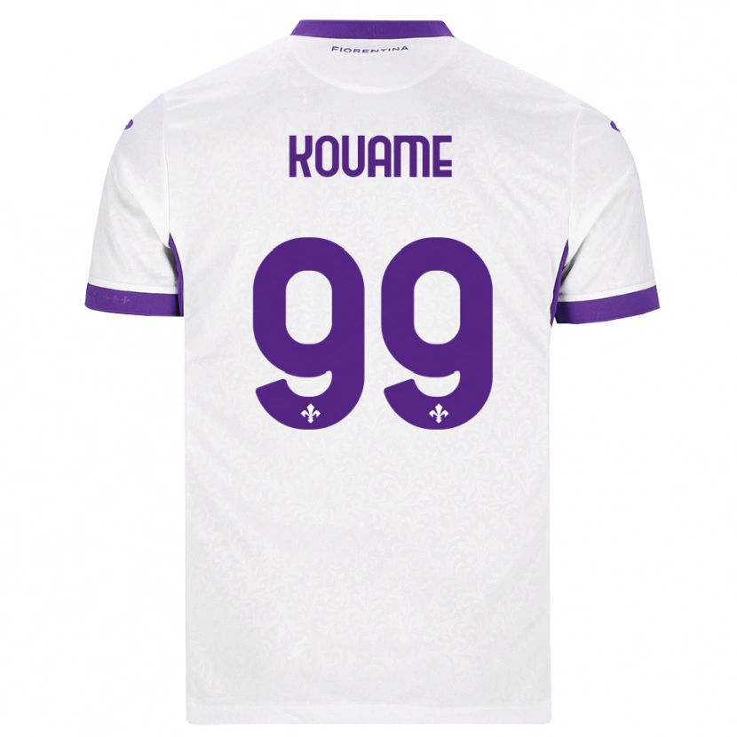 Danxen Kinder Christian Kouame #99 Weiß Lila Auswärtstrikot Trikot 2026/27 T-Shirt Österreich
