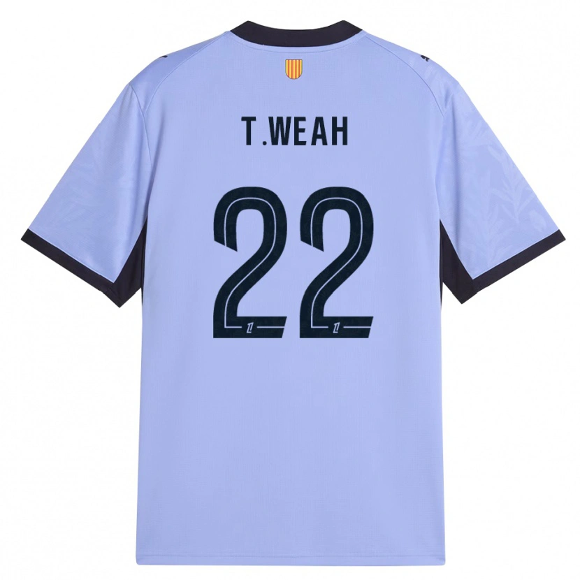 Danxen Kinder Timothy Weah #22 Lavendelschwarz Ausweichtrikot Trikot 2026/27 T-Shirt Österreich