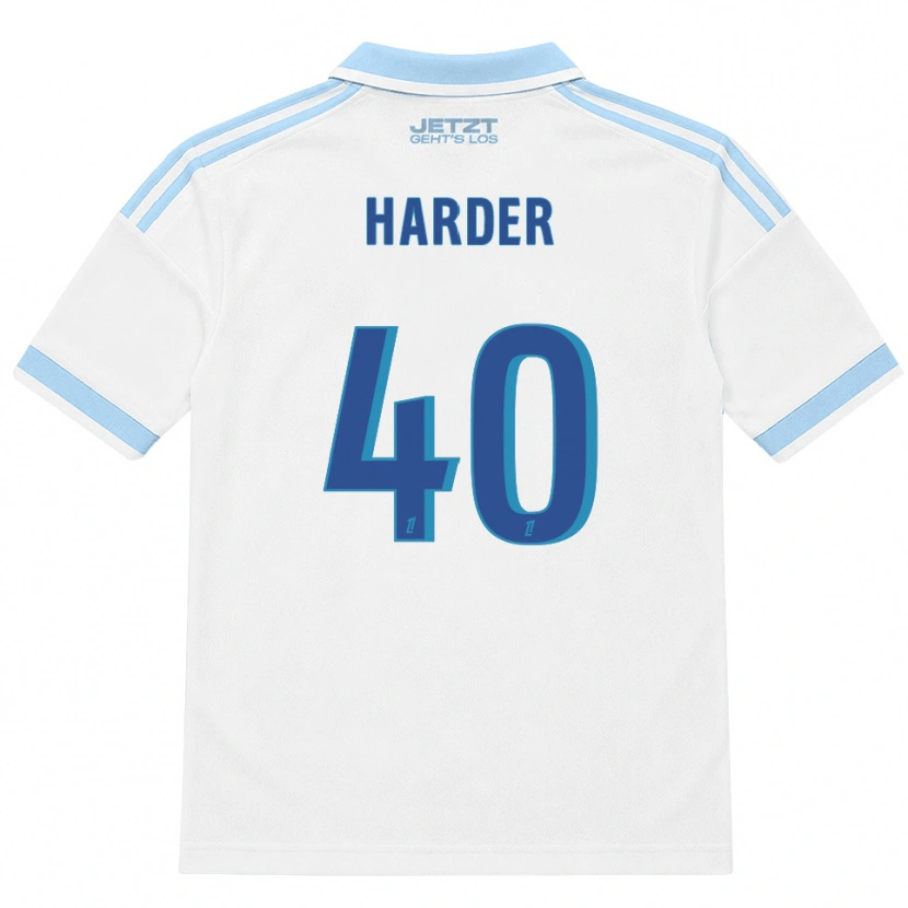 Danxen Kinder Conrad Harder #40 Hellblau Weiß Rot Auswärtstrikot Trikot 2026/27 T-Shirt Österreich