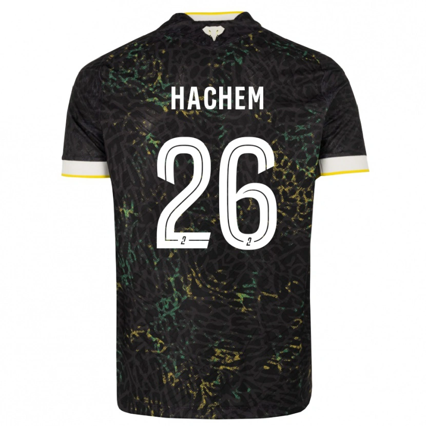 Danxen Kinder Ryad Hachem #26 Schwarz Weiß Gelb Auswärtstrikot Trikot 2026/27 T-Shirt Österreich