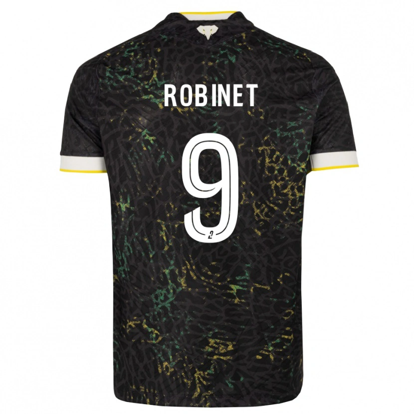Danxen Kinder Thomas Robinet #9 Schwarz Weiß Gelb Auswärtstrikot Trikot 2026/27 T-Shirt Österreich