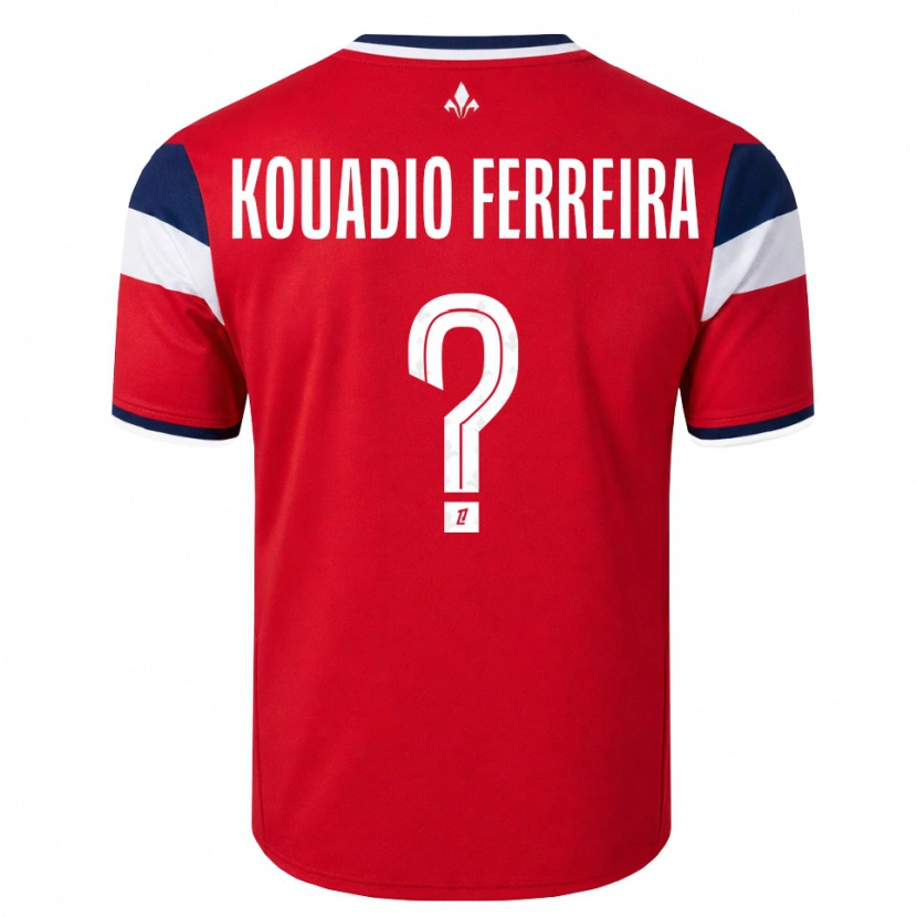Danxen Herren Wilfrid Kouadio Ferreira #0 Rot Weiß Königsblau Heimtrikot Trikot 2026/27 T-Shirt Österreich