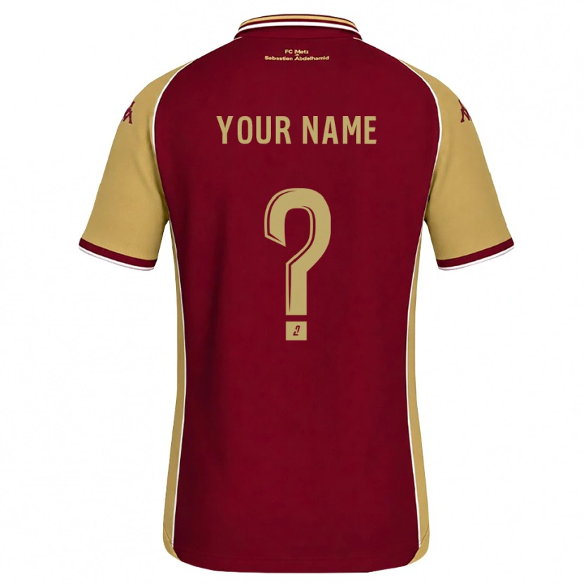 Danxen Herren Ihren Namen #0 Goldrute Dunkelrot Heimtrikot Trikot 2026/27 T-Shirt Österreich