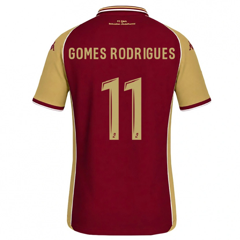 Danxen Herren Jess Gomes Rodrigues #11 Goldrute Dunkelrot Heimtrikot Trikot 2026/27 T-Shirt Österreich