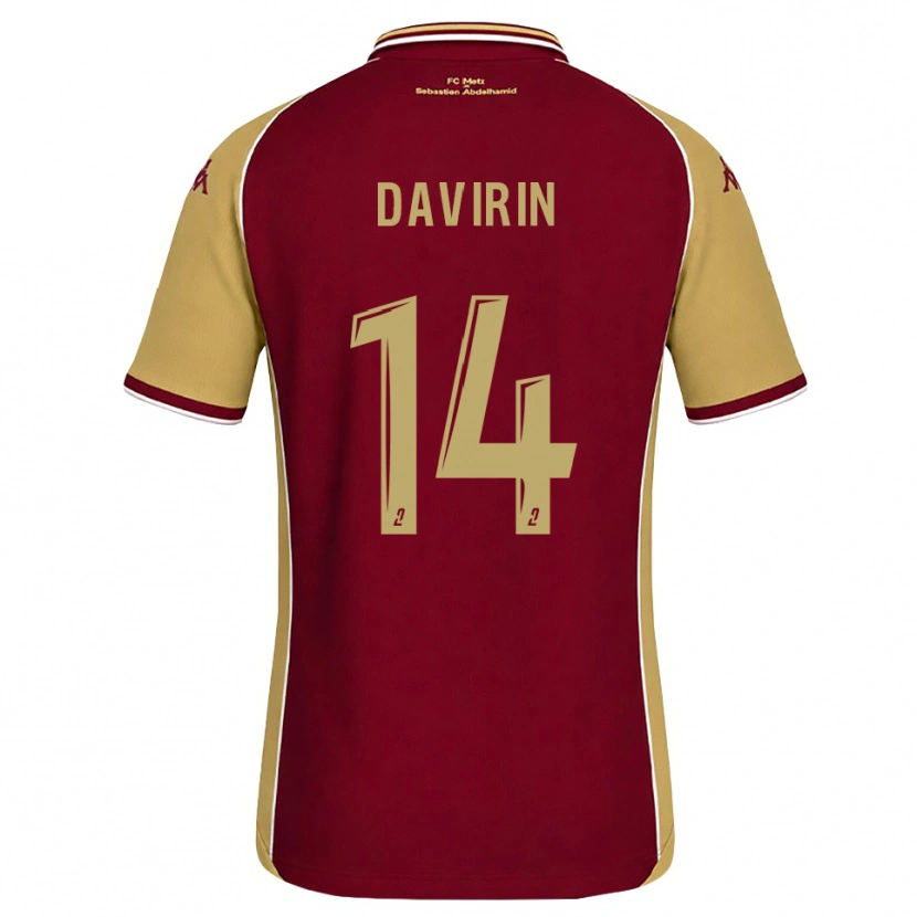Danxen Herren Pierre-Alexandre Davirin #14 Goldrute Dunkelrot Heimtrikot Trikot 2026/27 T-Shirt Österreich