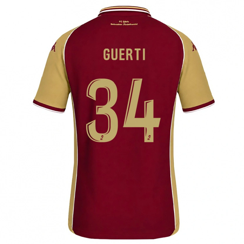 Danxen Herren Ismaël Guerti #34 Goldrute Dunkelrot Heimtrikot Trikot 2026/27 T-Shirt Österreich