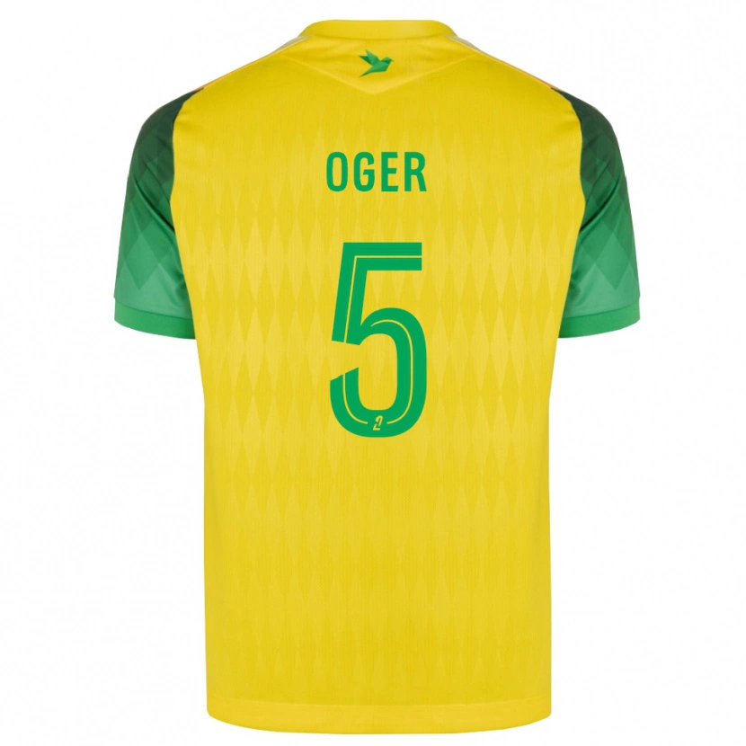 Danxen Herren Mathis Oger #5 Gelb Grün Rot Heimtrikot Trikot 2026/27 T-Shirt Österreich