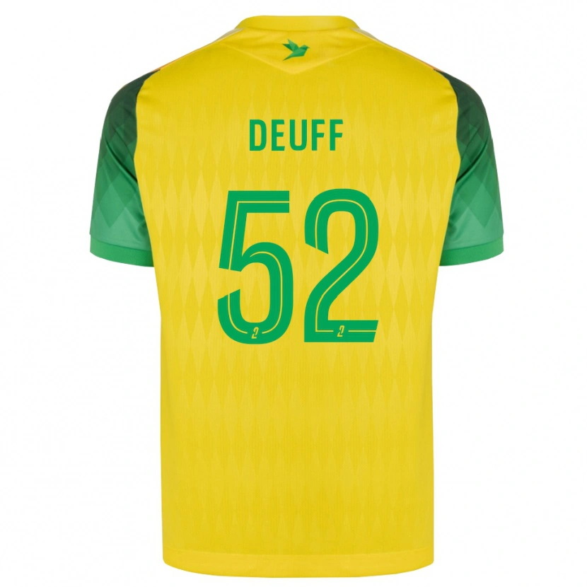 Danxen Herren Bahmed Deuff #52 Gelb Grün Rot Heimtrikot Trikot 2026/27 T-Shirt Österreich