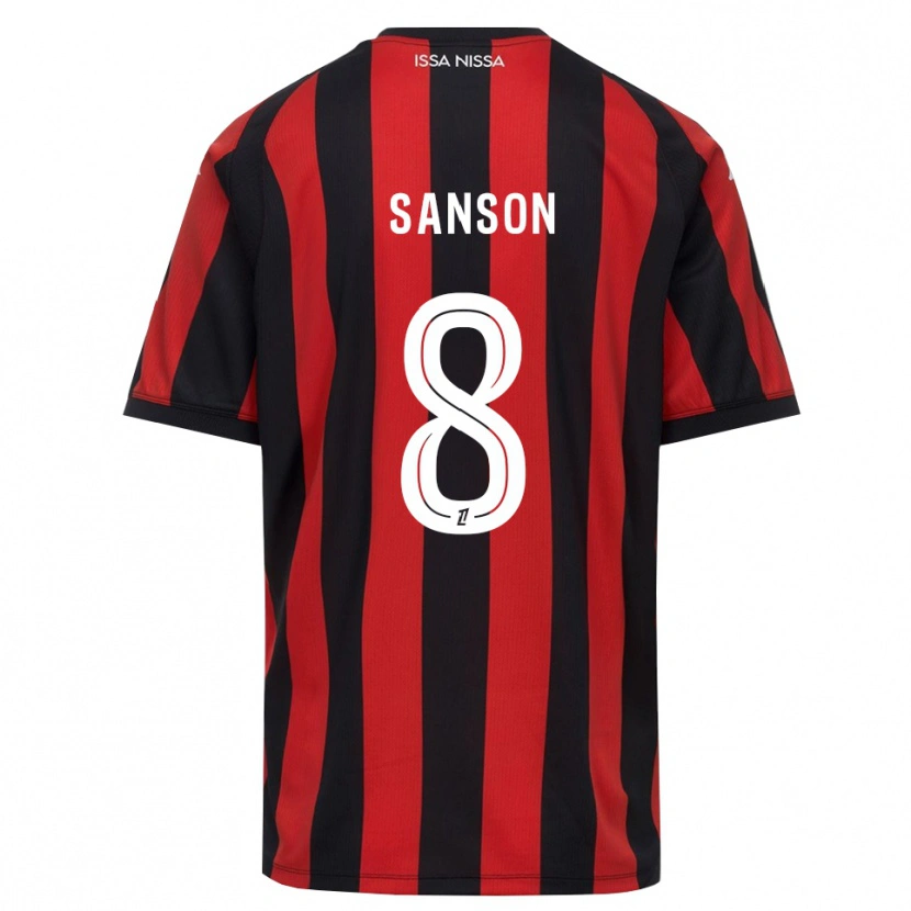 Danxen Herren Morgan Sanson #8 Rot Schwarz Weiß Heimtrikot Trikot 2026/27 T-Shirt Österreich
